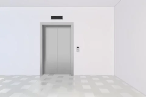 Modern elevator with opened and closed doors Stock-Illustration