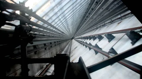 Modern Elevator Shaft Stock Footage 40711764