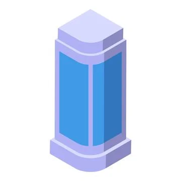 Modern elevator shaft isometric icon representing building transportation Ilustración de archivo