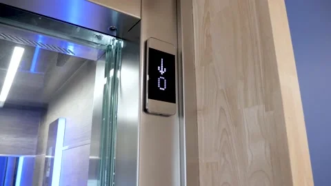 Modern elevator showing up and down base... | Stock Video | Pond5