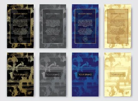 Modern elite vector cover set Stock Illustration