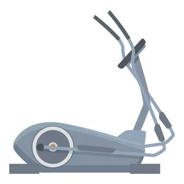 Modern elliptical cross trainer machine for home gym workout Stock Illustration