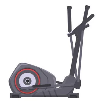 Modern elliptical cross trainer machine for fitness training staying fit Stock Illustration