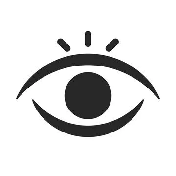 Modern emphasized eye icon. Vector. Stock Illustration