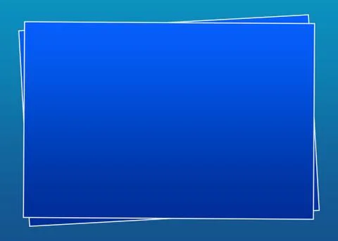 Modern Empty Blue Frame On Mint Green Background Stock Illustration