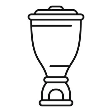 Modern empty coffee maker machine with glass pot for brewing hot drinks line Stock Illustration