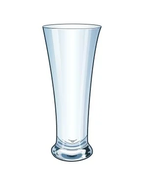 Modern empty drinking glass. Vector. Stock Illustration