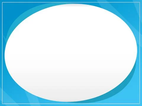 Modern Empty Flat Circle With Frame On Blue Gradient Background Stock Illustration