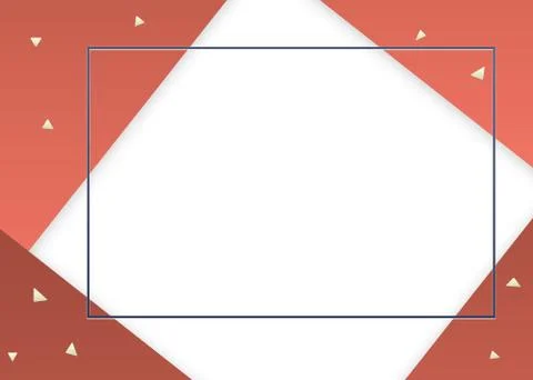 Modern Empty Frame On Triangle Background Stock Illustration