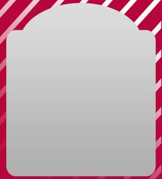 Modern Empty Grey Frame On Maroon Stripes Background Stock Illustration