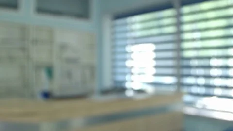 Modern empty hospital reception office Stock Footage 77366499