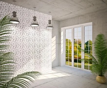 Modern empty interior Stock Illustration