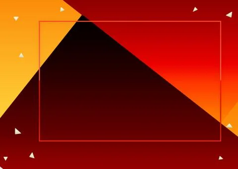 Modern Empty Orange Frame On Dark Colors Background Stock Illustration