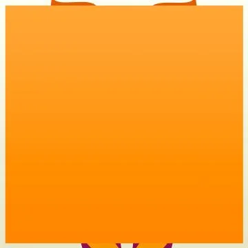 Modern Empty Orange Square Box On Colorful Shapes Background Template Illustrazione stock