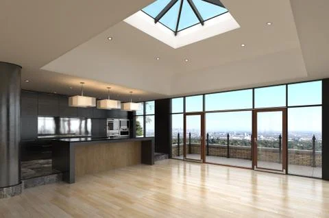 Modern empty Penthouse Illustration