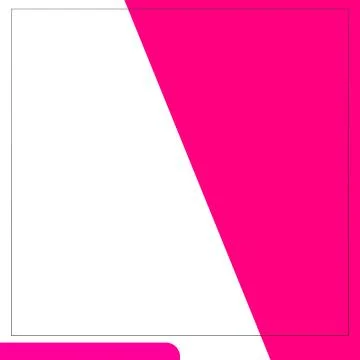 Modern Empty Pink &amp; White Square Frame Template Stock Illustration
