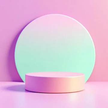 Modern Empty Product Stand on Gradient Backdrop - E-commerce Ready Stock Illustration