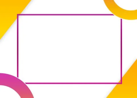 Modern Empty Purple Frame On Cool Geometric Background Stock Illustration