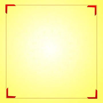 Modern Empty Red Frame On Yellow Pattern Background Template Stock Illustration