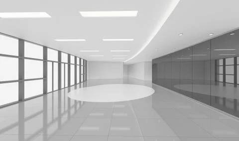 Modern Empty Room, 3d render interior design, mock up illustration Stockillustratie