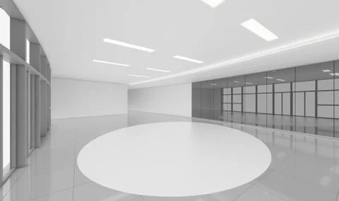 Modern Empty Room, 3d render interior design, mock up illustration Stock Illustration
