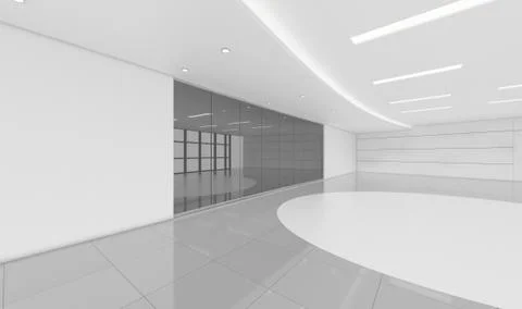 Modern Empty Room, 3d render interior design, mock up illustration Illustrazione stock