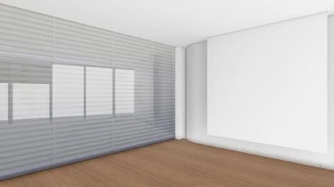 Modern Empty Room, 3d render interior design, mock up illustration Stock Illustration