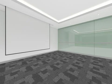 Modern Empty Room, 3d render interior design, mock up illustration Stockillustratie