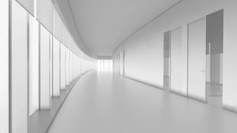 Modern Empty Room, 3d render interior design, mock up illustration Stockillustratie