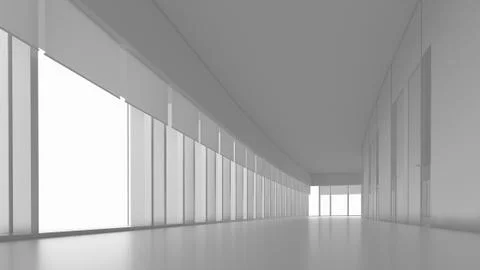 Modern Empty Room, 3d render interior design, mock up illustration Illustrazione stock