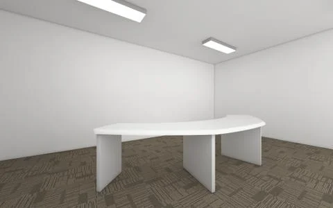 Modern Empty Room, 3d render interior design, mock up illustration Stock Illustration