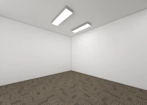 Modern Empty Room, 3d render interior design, mock up illustration Stock Illustration