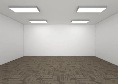 Modern Empty Room, 3d render interior design, mock up illustration Illustrazione stock