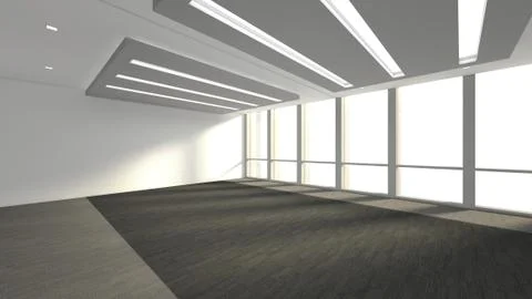 Modern Empty Room, 3d render interior design, mock up illustration 스톡 일러스트