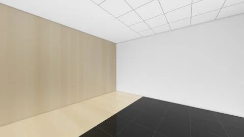 Modern Empty Room, 3d render interior design, mock up illustration Stock Illustration