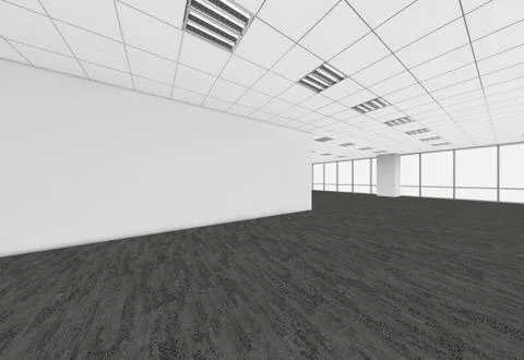 Modern Empty Room, 3d render interior design, mock up illustration Stockillustratie