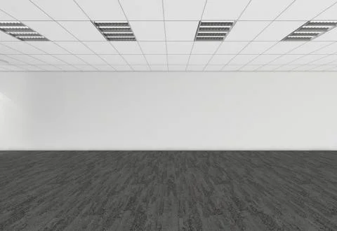 Modern Empty Room, 3d render interior design, mock up illustration Stock Illustration