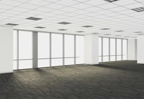 Modern Empty Room, 3d render interior design, mock up illustration Illustrazione stock