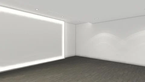 Modern Empty Room, 3d render interior design, mock up illustration Stockillustratie