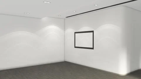Modern Empty Room, 3d render interior design, mock up illustration Illustrazione stock
