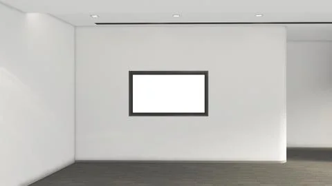 Modern Empty Room, 3d render interior design, mock up illustration Illustrazione stock