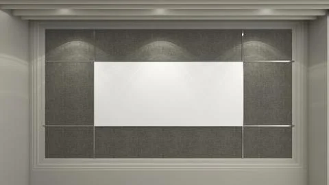 Modern Empty Room, 3d render interior design, mock up illustration Illustrazione stock