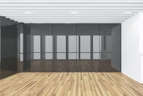 Modern Empty Room, 3d render interior design, mock up illustration Stockillustratie