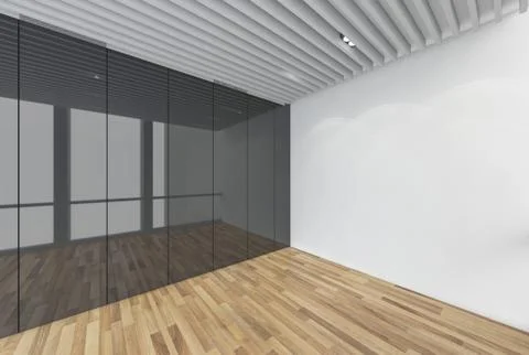 Modern Empty Room, 3d render interior design, mock up illustration Illustrazione stock