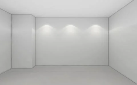 Modern Empty Room, 3d render interior design, mock up illustration Illustrazione stock