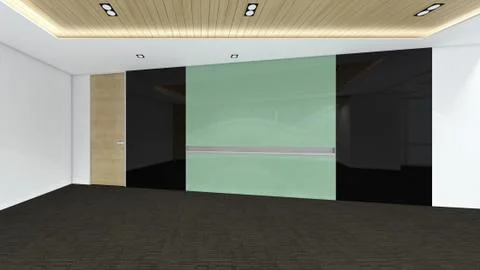 Modern Empty Room, 3d render interior design, mock up illustration Stockillustratie
