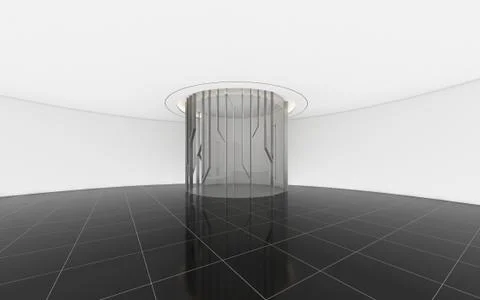 Modern Empty Room, 3d render interior design, mock up illustration Illustrazione stock