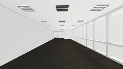 Modern Empty Room, 3d render interior design, mock up illustration Stock Illustration