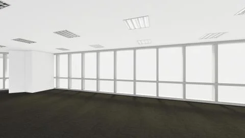 Modern Empty Room, 3d render interior design, mock up illustration Stockillustratie