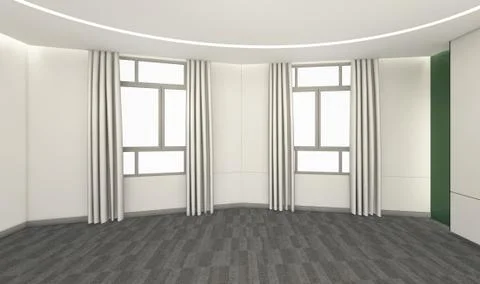 Modern Empty Room, 3d render interior design, mock up illustration Stockillustratie